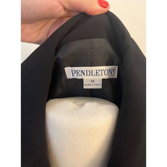 PENDLETON Womens Black 3 Button Blazer S 14 - Picture 2 of 8